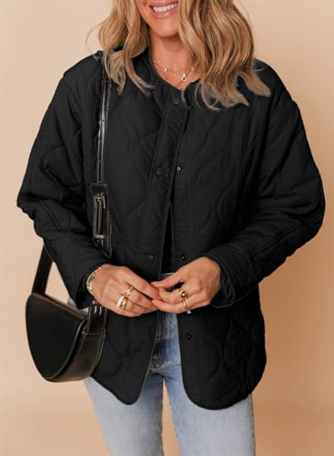 Dokotoo Womens Quilted Lightweight Jackets Button Down Puffer Jacket Coats Padded Outwear with Pockets4