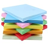 200 Folios De Papel De Origami, 15 x 15 CM Papel Coloreado, Colores Vivos De Doble Cara Para Origami, Manualidades Adultos Niños Principiantes, Para Actividades De Arte y Manualidades