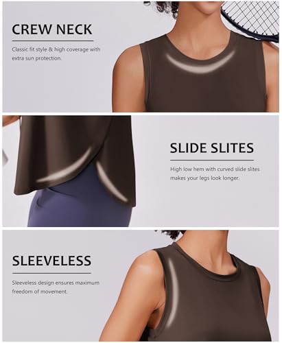 Image of PINSPARK Workout Tank Tops Woman Ice Silk UPF 50+ Athletic Yoga Shirts