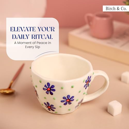 Image of Cups & Mugs - Coffee Mugs Set of 2 - Tea Cup - Ceramic Coffee Cup, Elegant Gift Pack, Microwave and Dishwasher Safe, Stylish Modern Design for Home & Office,BlueBrew Cup