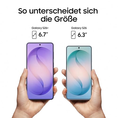 Samsung Galaxy S26+ AI Smartphone mit Galaxy AI, Ohne Vertrag, Handy mit Android, 12 GB RAM, 256 GB Speicher, AP Prozessor, 50 MP, Black, 3 Jahre Herstellergarantie [Exklusiv auf Amazon]