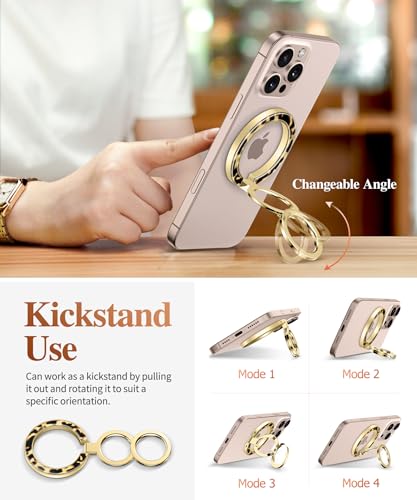 GVIEWIN Suporte magnético para anel de telefone, compatível com alça de telefone MagSafe com suporte