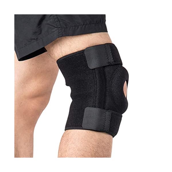 Knee-Support-Open-Patella-Brace-Adjustable-Knee-Compression-Sleeve-Pain-Relief-for-Meniscus-Tear-Arthritis-Sprain-MCLLCL-Sports-Injury-Recovery-Long-Knee-Brace
