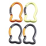 Boucles en forme de poisson - fabriquées à partir d'un matériau en alliage d'aluminium de , imperméable, résistant à l'usure, à haute résistance et durable, mousqueton en forme de poisson