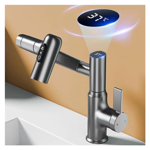 Robinet d'évier d'eau chaude et froide numérique pour routine moderne
