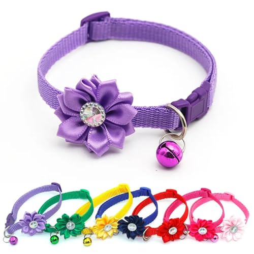 Collar de cachorro con campana floral contra pérdidas de mascotas pequeñas 8