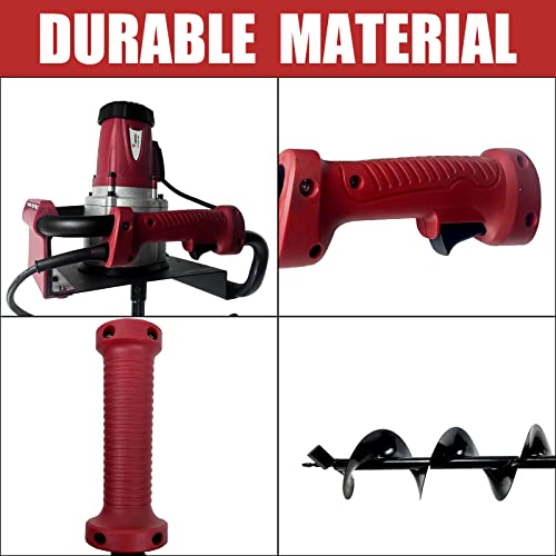 Jackchen Electric Post-Hole Digger With Storage Bag, Earth Auger Drill, 6-Inch With 4-Inch Auger Bit Earth Auger With Carry Bag #TOP5