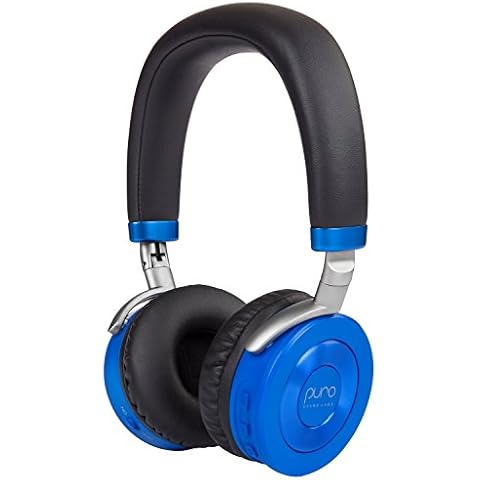 Puro Sound Labs JuniorJams On-Ear Headphones Wireless Foldable Kids Earphones with Bluetooth, Volume Limiting, Lightweight and Noise Isolation for Smartphones/PC/Tablet - JuniorJams Blue Cover