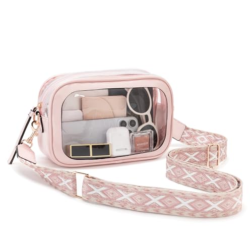 Image of Wuflyover Clear Bag for Stadium Events, Clear Crossbody Purse for Women