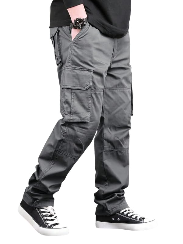 Image of DEELMO Men's Stylish Multi-Pocket Cargo Pants || Casual Fit Pants Trousers || Stylish Trousers for Men || Men's Cargo (MD501 01 08)