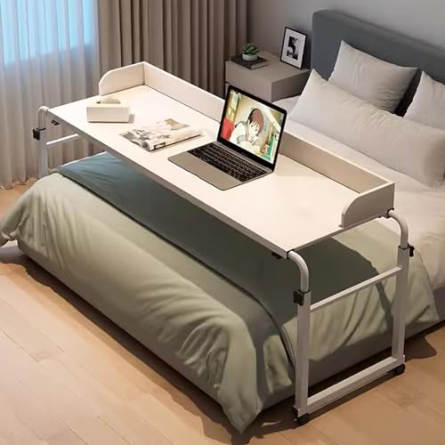 Bureau au-dessus du lit pour ordinateur et petit-déjeuner