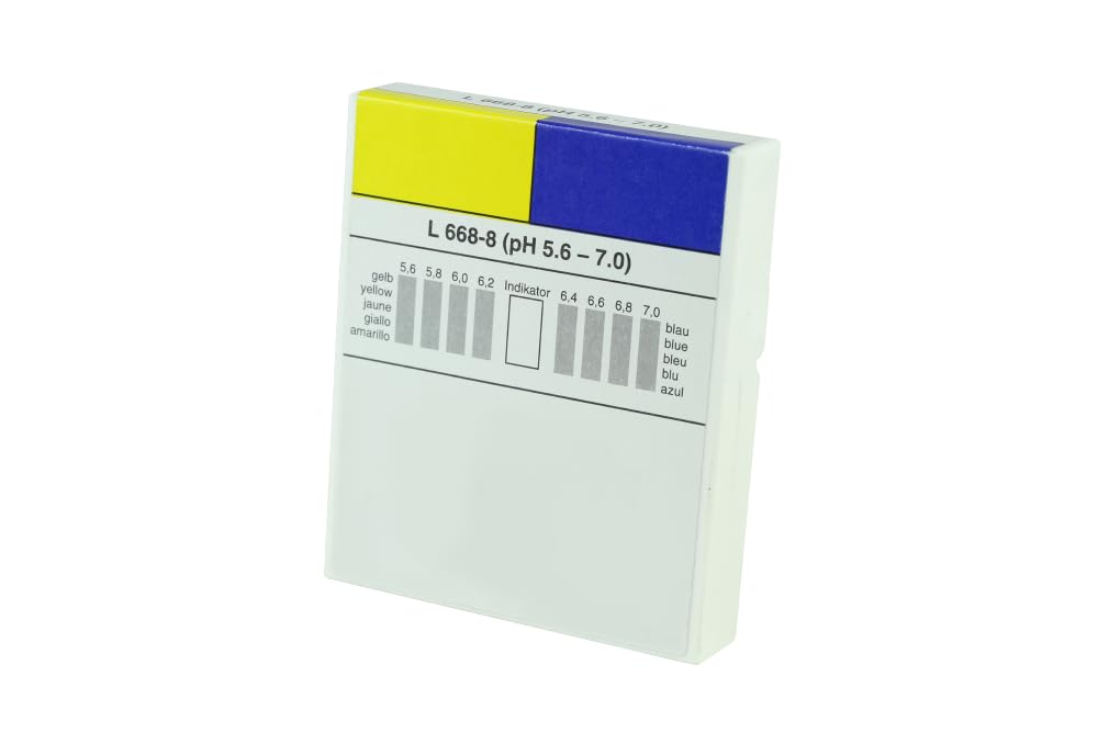 Neolab 0,2pH 3 3806 PH Indicador de papel Lyphan, 5,6 a 7,0 pH (Pack de 200)