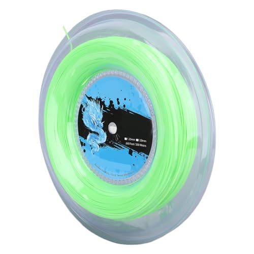 Yosoo Tennis String Polyester 200m Reel Tennis Racket String Green Poly for Training
