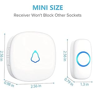 SECRUI Wi-fi Doorbell, Waterproof Door Bell Ringer Wi-fi 1000ft Vary, 2 Distant Buttons Completely different Tones, 58 Chimes 5 Quantity Ranges LED Flash, Door Bells & Chimes for Residence/Classroom/Workplace