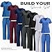 NY Threads Scrub Tops for Women Soft Stretch V-Neck Medical Scrub Top with Pockets, Large, White