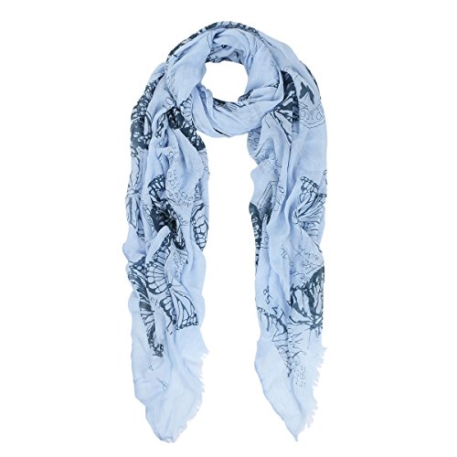 Elegant Vintage Butterfly Frayed End Scarf Wrap - Diff Colors Avail2