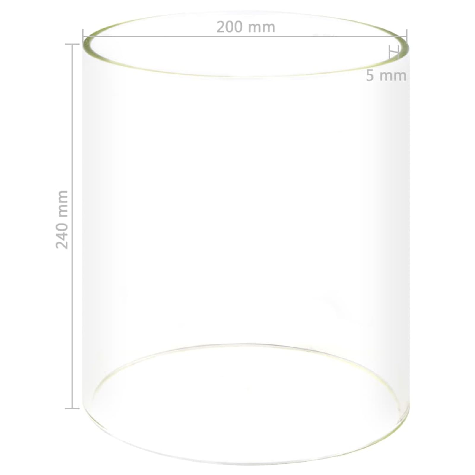 Borosilikatglaszylinder für Hot Dogs - 200 x 240 mm, transparent, hitzebeständig, für Restaurants und Snackbars Model50770