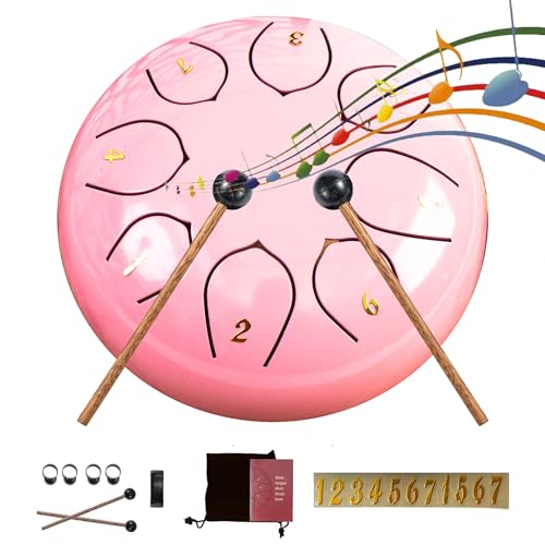 Tambor de Lluvia Steel Tongue Drum 8 Notas 6 Pulgadas miniatura 1