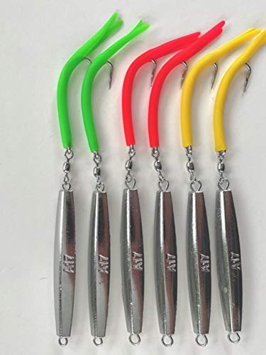 Amazon.com : Diamond Jig Man 6- A-17 Ava Diamond Jigs 2 oz.with Split Tube  Tail Hooks : Sports & Outdoors