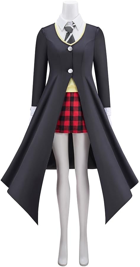 iSHOWcos Women's Maka Albarn Cosplay Costume Coat Vest Skirt School Uniform Suit Halloween Outfit - Image 2