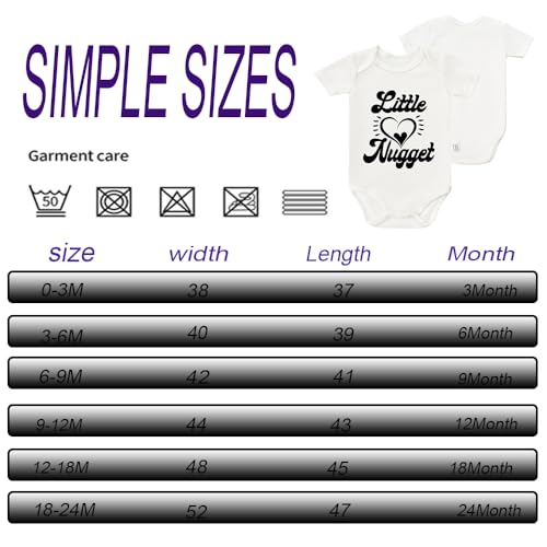 Little Nugget Bodysuit, Infant Newborn Cotton Love Romper Short Sleeve Jumpsuit Outfits 0-24 Months4