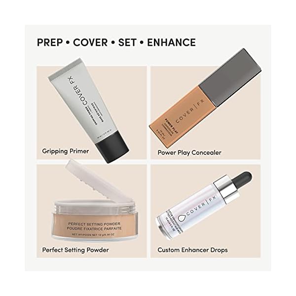 Cover FX Power Play Concealer: Crease-Proof, Transfer-Proof Concealer Provide 16-hour Full Coverage with Powerful Pollution Defense- N Medium 3, 0.33 Fl Oz