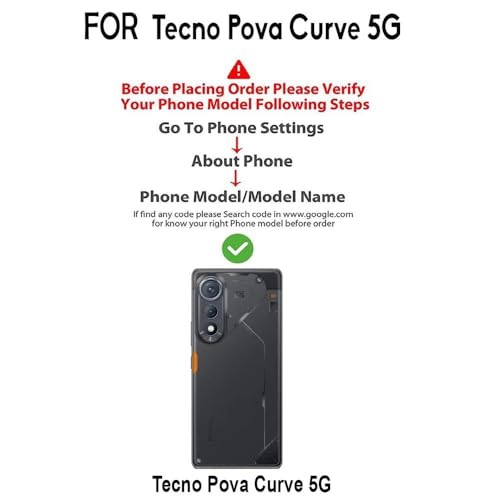 Image of COVERBLACK Flexible Rubber Case Back Cover Compatible for Tecno LJ8k / Pova Curve 5G - Transparent