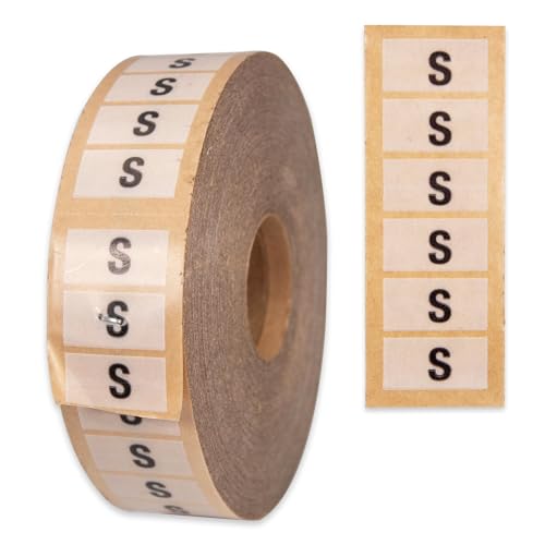 Étiquettes vêtements autocollantes en rouleau de 200 pièces pour marquage textile 2,5x7,5 cm