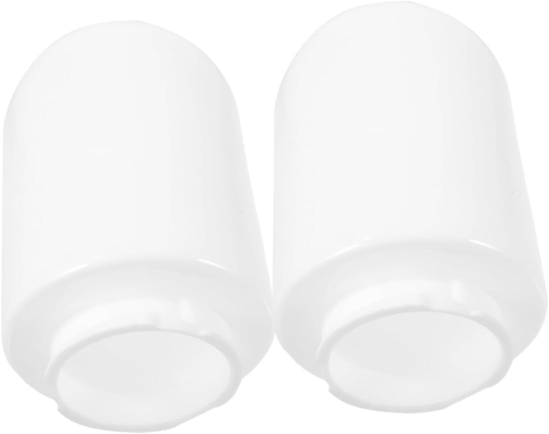 Tofficu 2Pcs Durable Lamp Post Globe Replacement for Porch Patio Pathway Lighting Weather Resistant White Shade