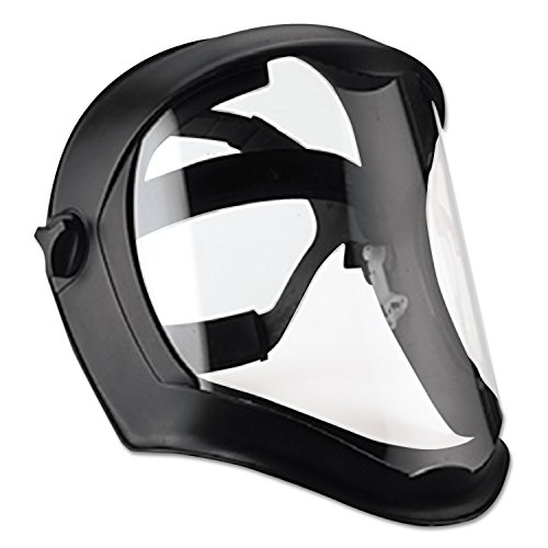 Uvex by Honeywell S8515 Bionic Face Shields, Polycarbonate, Anti-Fog/Hard Coat Visor, Clear/Black Matte