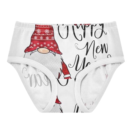 Christmas Gnome Happy New Year Panties for Girl Girls Underwear Toddlers Cotton Fun Kids Briefs Undies 2t