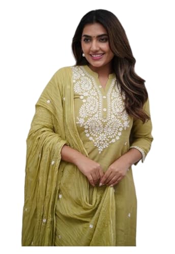 Ensemble Kurta vert Yashika femme S | Vêtement traditionnel et moderne