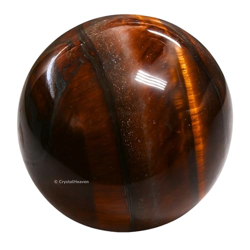 Image of Certified Red Tiger Eye Crystal Ball for Meditation - Premium Crystal Vastu Items for Home and Feng Shui Items for Good Luck - Ideal for Pooja Supplies and Spiritual Practices (1.5 inch Inch)