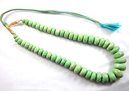 Chrysoprase big rondelle beads pour atelier créatif de bijoux d'été