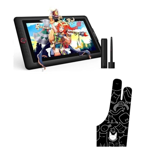 Image of 15.6 inch Drawing Tablet with Screen XPPen Artist 15.6 Pro Tilt Support Graphics Tablet & XPPen Digital Drawing Glove - Two-Finger Artist Glove with Cute Cat Print