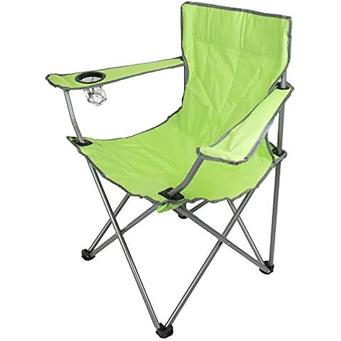 Silla Camping Plegable con Posavasos H HANSEL HOME Verde Cover