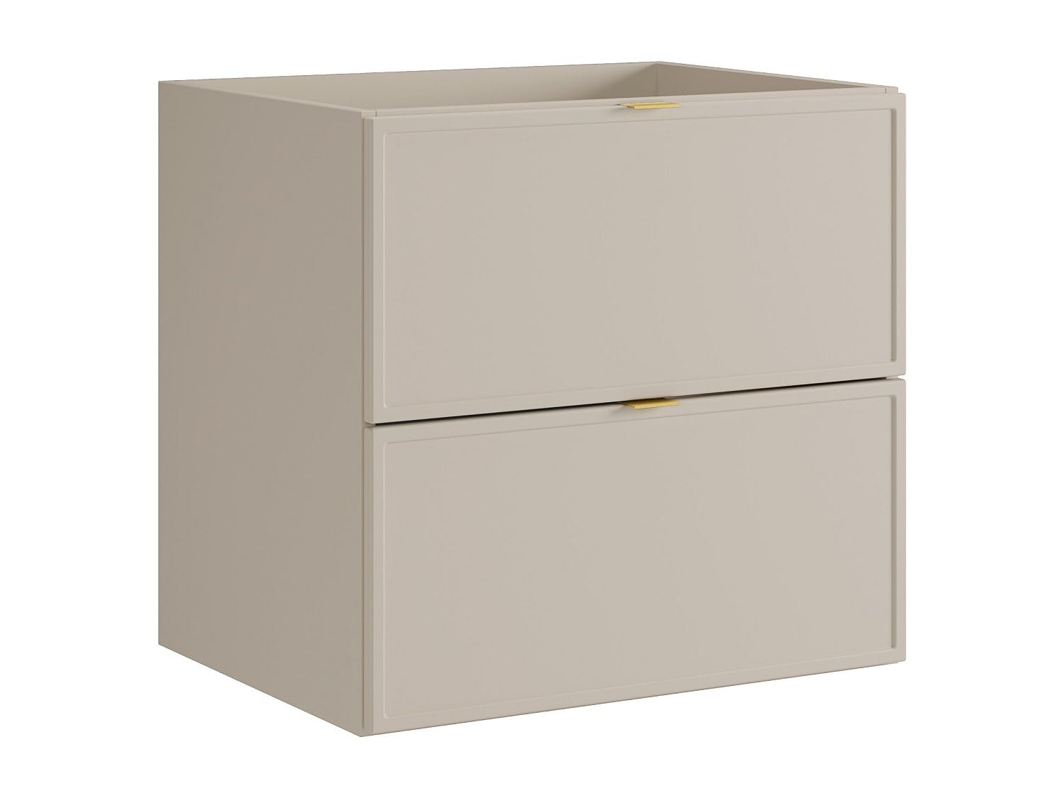 Vente-unique - Mueble de Lavabo Ondil - L 60cm x A 45cm x H 60cm - MDF - Beige
