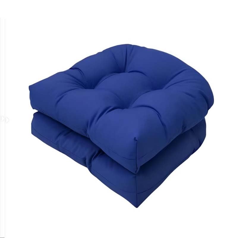 JhLwARes Outdoor Chair Cushions for Patio Furniture,U-Shaped Office Chair Cushions Set of 2,19" x 19"Thickened Patio Chair Seat Cushions Replacement Soft Loveseat Chair Seat Pads,Blue โ image 1