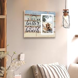 Beach Picture Frame, Gifts For A Beach Lover, Nautical Ocean Theme Family Picture 4x6 In Photo Frame, Travel Souvenir 10x8 Inches Beach Picture Frame Gifts For A Beach Lover Nautical Ocean Theme Family Picture 4×6 In Photo Frame Travel Souvenir 10×8 Inches