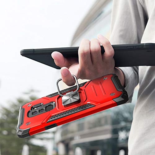 Idystar Galaxy S9 Plus Case, Hybrid Drop Test Cover With Car Mount Kickstand Slim Fit Shockproof Protective Phone Case For Samsung Galaxy S9 Plus, Red #TOP6