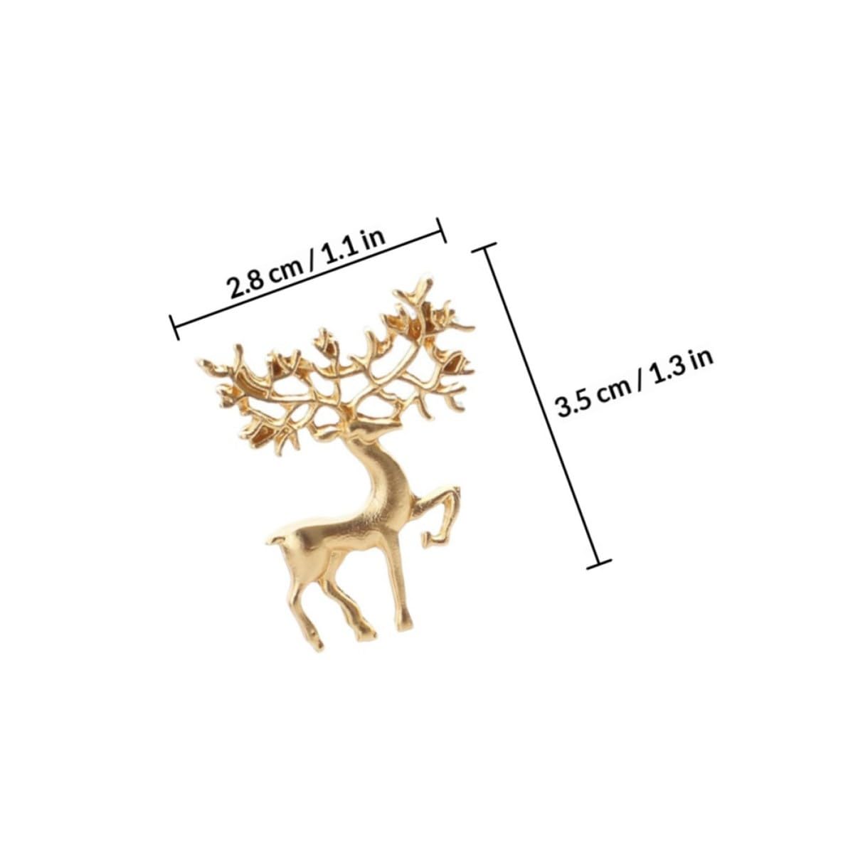 100 Pezzi Spilla Alce in Lega Oro, Decorativa e Multiuso