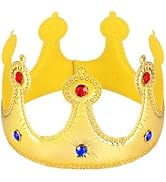NUOBESTY Golden King Crowns, Delicate Birthday Crown Hat for Kids Birthday Baby Shower Party Phot...