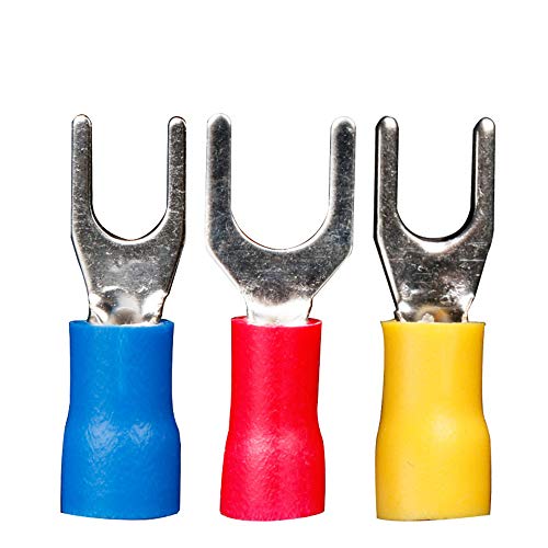 140 PCS Insulated Fork Spade U-Type Wire Connector Electrical Crimp Terminal