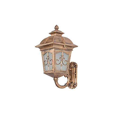 Lampe murale extérieure villa haut de gamme avec diffuseur en verre robuste - 2