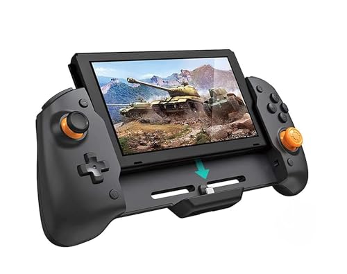 DOBE TNS-19252C Grip in-line Gamepad, Plug and Play, para N- Switch NS, pode carregar e jogar jogos ao mesmo tempo, com sensor de gravidade de giroscópio de seis eixos, vibração de motor duplo com