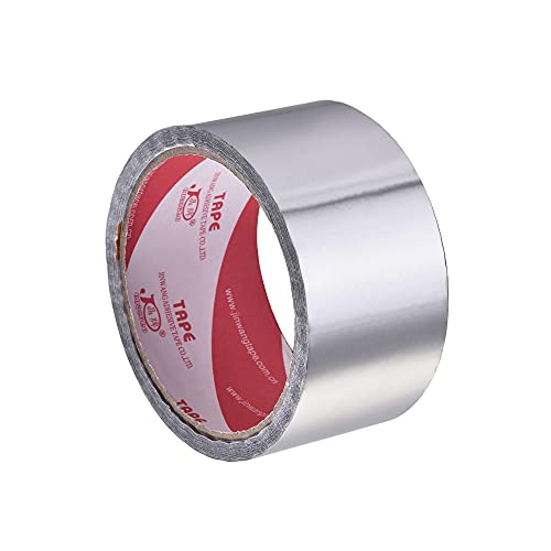 Image of uxcell Aluminum Foil Tape, 48mmx32m Self-Adhesive Waterproof High Temperature Sealing Tapes for HVAC Air Duct Pipe Insulation