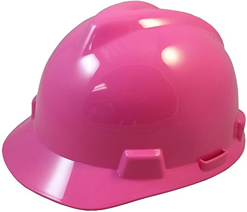 Msa V Cap Style Hard Hats With Lightweight Staz-On Suspension With Tote Bag - Hot Pink #TOP10