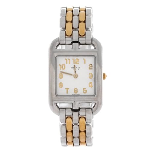 Hermes, Pre-Loved Cape Cod Quartz Watch Stainless Steel and Yellow Gold 23