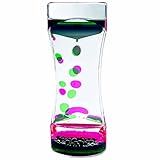 FUNJIA Liquid Motion Bubbler Timer, Colorful Sensory Play Toy, Relaxing Desk Toys, Anxiety Autism Toys ADHD Fidget Décor (Pink&Green)