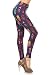 Printed Leggings Multicolored Feathers (S111-3X5X)